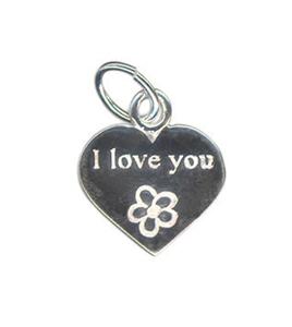 Argent Sterling 925 Mode Creative Je t'aime Coeur Gravé Pendentif Colliers Pour Couples Cadeau - Product Image 2