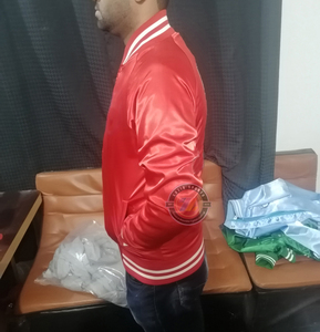Veste en satin de qualité supérieure, design personnalisé, vente en gros, streetwear, mode, veste bomber de baseball, tissu brillant, fournisseur OEM - Product Image 3