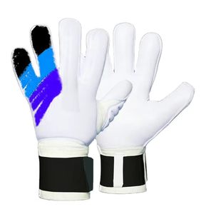 Solid Color Latex Outdoor Professional Goalkeeper <b>Gloves</b> Adjustable Wrist Strap Waterproof Full Finger Design-Wholesale Soccer - Product Image 2
