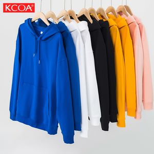 เสื้อฮู้ดดี้ผ้าฝ้าย 100% แบบสวมหัว ไม่มีลาย สไตล์ลำลอง ทรงโอเวอร์ไซส์ รับสกรีน ปักโลโก้ เสื้อฮู้ดดี้ผู้ชายและผู้หญิง - Product Image 4