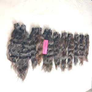 ผมแท้ 100% แบบ Double Weft ผลิตด้วยเครื่องจักร จัดเรียงเส้นผมอย่างดี ผมอินเดียเวอร์จิ้นเรมี่ สำหรับผู้หญิง สีดำ ทรงลอนลึกแบบหลวมๆ ไม่มีการต่อเป็นช่อ - Product Image 2