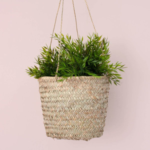 Jardinières suspendues en herbe de mer, grand panier mural en herbe de mer pour la décoration d'espaces intérieurs - Product Image 1