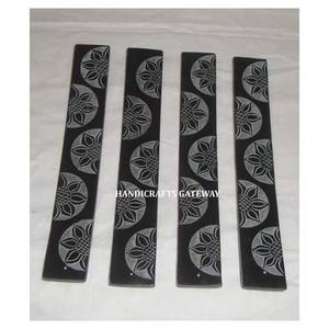 Porta Incienso de Piedra Jabonosa Natural Hecho a Mano, Duradero, Forma Rectangular Larga, Acabado Pulido, Alta Calidad, Incienso Indio - Product Image 1