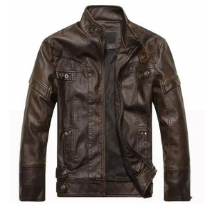 Chaqueta de Cuero PU de Estilo Urbano para Otoño e Invierno, Nueva, Entallada, Informal, Talla Grande, con Cuello de Piel, Cortavientos de Lona con OEM - Product Image 4