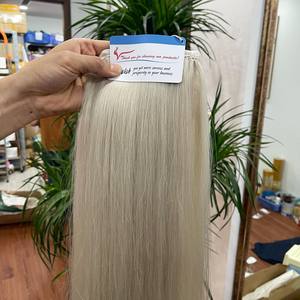 Article d'été chaud! Extensions de cheveux humains vietnamiens Remy naturels à prix d'usine faciles à appliquer queue de cheval à extrémité épaisse Double trame - Product Image 1