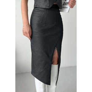 Falda vaquera asimétrica para mujer - Product Image 5