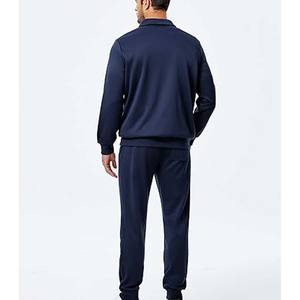 Ensemble de survêtements 2 pièces Sweatsuit oversize Half Zip Sweatshirt Wide Leg Sweatpants Lounge Set Tracksuit - Product Image 4