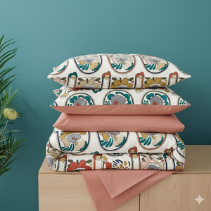 King-Size Stylish 10-Piece Non-Toxic American Style Polyester <b>Comforter</b> <b>Set</b> Soft Double-Sided Floral Bedding Home Hotel Woven - Product Image 6