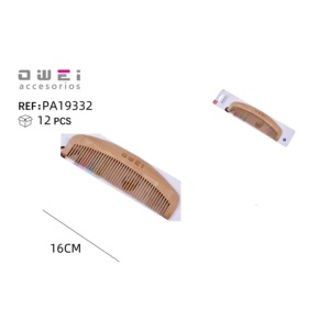 Peigne plat en bois marron - Product Image 1