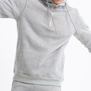 Personnalisé Vierge High Street Plus Size Tech Fleece Lourd à Manches Longues Uni Deux Pièces Hommes Shorts et Sweat à Capuche Jogger Ensemble - Product Image 5