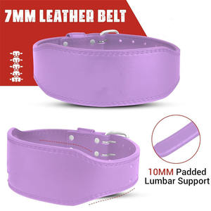 Premium Weightlifting <b>Padded</b> Leather Belt Gym & Powerlifting Heavy Duty <b>Back</b> Support Strength Training <b>Padded</b> Belt for Unisex - Product Image 3