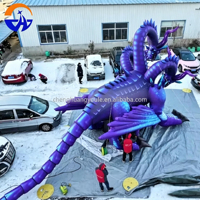 Modèle Réplique de Dragon à Trois Têtes Gonflable 2026, Créature Fantastique Hydra Gonflable avec Option Logo/Texte Personnalisé Intérieur/Extérieur