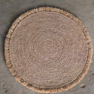 BOHO Kitchen Table Decor Set Eco-Friendly Raffia Fiber Custom Printed <b>Woven</b> <b>Placemats</b> Coasters Office Coffee Dining Party - Product Image 1