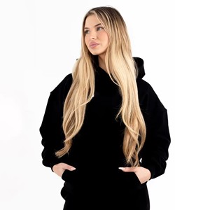 2025 New <b>Women's</b> Cotton Blended <b>Fleece</b> Oversized Hooded Pullover Sweatshirts with Digital Printed <b>Pattern</b> Winter Tops - Product Image 4