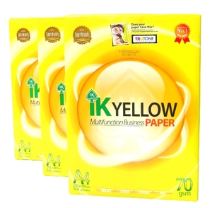 IK Papel amarillo A4 Papel de copia 80gsm75gsm 70gsm - Product Image 2