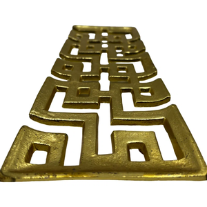 Dernier Style Arabe Or Aluminium Coulé Rectangulaire Décoratif Plateau De Service Métal Bois pour Mariages Maison Restaurant Hôtel - Product Image 2