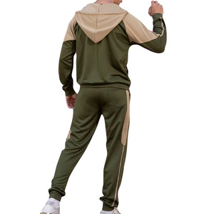 Ensemble de survêtement deux pièces pour homme, en molleton français doux, coton doux, poids lourd, 450 g/m², fermeture éclair intégrale, jambes larges - Product Image 2