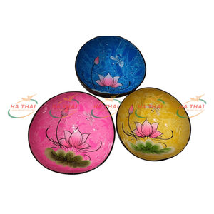 งานหัตถกรรมศิลปะทำจากมะพร้าวธรรมชาติชามเคลือบเงาที่ดีที่สุดเป็นมิตรต่อสิ่งแวดล้อมส่งออกทั่วโลก - Product Image 1