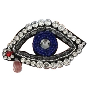 Handmade <b>Beaded</b> Rhinestone Embroidery Eye Clothing Accessories Patch Cloth Stickers DIY Brooch Bag Cap Decoration Accessories - Product Image 1