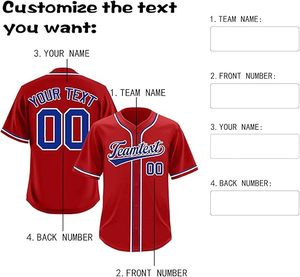Maillot de baseball personnalisé OEM 100 % polyester, séchage rapide, respirant, design cousu, imprimé par transfert thermique, col montant, style ensemble - Product Image 6
