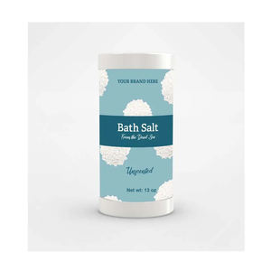 Coctelera de 13oz de etiqueta privada con formulaciones personalizadas Sal de baño del Mar Muerto sin fragancia para remojo de baño controlado - Product Image 1