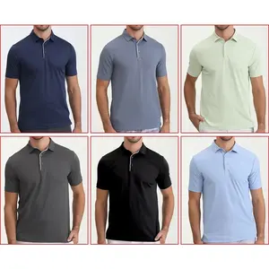 2025 Logo personnalisé pour polo de Sialkot Pakistan Tissu en jersey respirant durable avec motif solide - Product Image 6