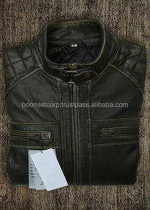 Blouson motard en cuir de haute qualité à séchage rapide pour hommes, tissu en toile Boomletcorp avec logo personnalisé et service OEM - Product Image 3