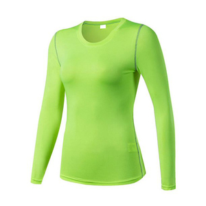 Nouveauté personnalisation Fitness course Compression chemise de Yoga à manches longues femmes sport Yoga entraînement Fit t-shirt femmes - Product Image 4