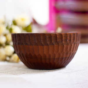 ชามไม้แกะสลักทำด้วยมือปลอดภัยสำหรับขนมผลไม้หรือของตกแต่งงานปาร์ตี้ทนทานปรับแต่งได้ - Product Image 4
