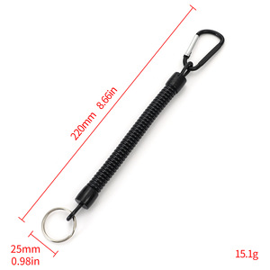Señuelo elástico telescópico de 1-1,2 m, cuerda de seguridad, protección antipérdida, actividades al aire libre, pesca, equipo de Camping, anzuelos de pesca de alambre de acero - Product Image 2