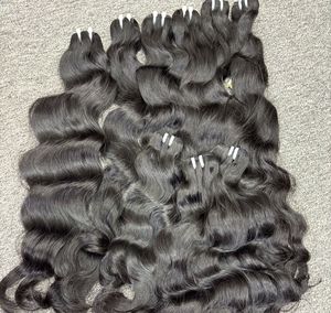 Unprocessed Virgin Human <b>Hair</b> <b>Extensions</b> Raw Vietnamese Natural Wave Bundles <b>Cheap</b> Indian and Burmese Style Closure - Product Image 5