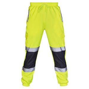 Men's <b>Hi</b>-<b>Vis</b> Reflective Safety <b>Work</b> <b>Trousers</b> Durable Construction Premium Quality Cargo Pants for Industrial Workwear Use - Product Image 5