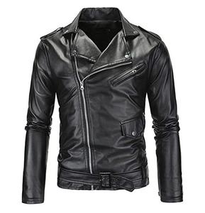 Chaqueta de cuero de carreras ajustada y cómoda para hombre, piel de oveja impermeable para ropa de calle al aire libre y uso en motocicleta - Product Image 3