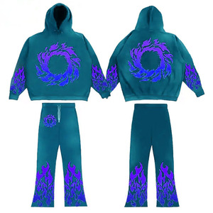 Conjunto Deportivo de Dos Piezas Unisex de Invierno 100% Algodón, Bordado Digital, Tejido Transpirable Ecológico para Entrenamiento y Uso Casual - Product Image 1