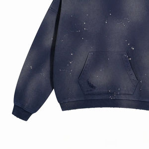 Sweats à capuche surdimensionnés pour hommes Streetwear Pull à capuche vintage de haute qualité délavé à l'acide OEM ODM - Product Image 6