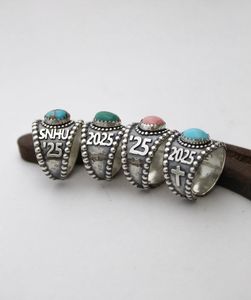 Anillo de plata de ley hecho a mano con opciones personalizadas, joyería de graduación personalizada, elegante regalo único para estudiantes - Product Image 5