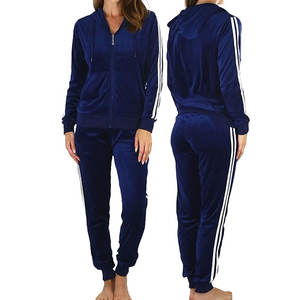 Ensembles de survêtements en velours deux pièces de rue personnalisés pour hommes coupe régulière vêtements d'entraînement décontractés brodés maternité printemps - Product Image 3