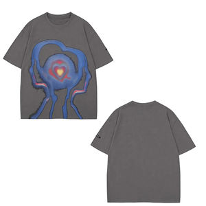 Camisetas extragrandes de algodón 100% para hombre de marca propia Polos serigrafiados lavados vintage con logotipo personalizado estilo formal - Product Image 4