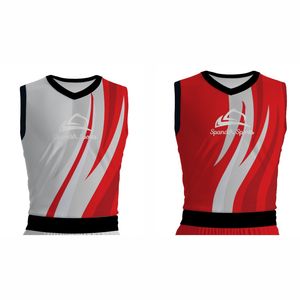 Ensemble d'uniformes de basketball personnalisés imprimés réversibles de qualité supérieure, sans manches, séchage rapide, évacuation de l'humidité, vente en gros - Product Image 3