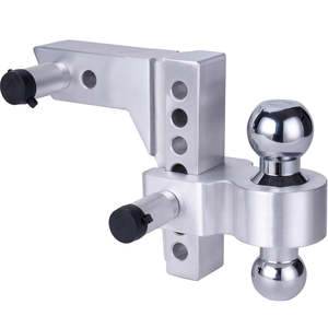 Supports de remorquage réglables Vypart de 6 pouces en aluminium chromé pour boules de remorquage en acier, compatibles avec les récepteurs de 2 pouces pour remorques - Product Image 5