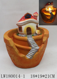 Jardinière en forme de champignon LED fantaisiste, mini-jardin féerique, pot pour plantes succulentes, idéal pour l'affichage en extérieur avec des plantes en escalier - Product Image 3