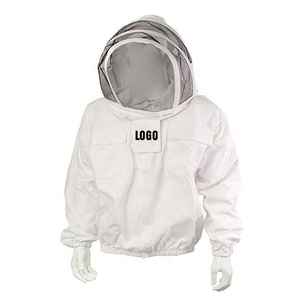 Pull blanc léger veste d'apiculture tissu robuste costume d'apiculteur vestes et chapeaux résistant aux piqûres - Product Image 2