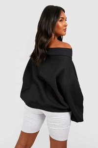 Último diseño nueva sudadera elegante de cuello ancho de algodón pesado para mujer sudadera transpirable de algodón orgánico para mujer - Product Image 5