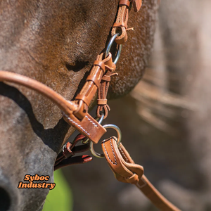 Brida de caballo Brida occidental Nuevo estilo inglés Brida de doma Piel de vaca genuina Caballo Headstall Productos de cuero Premium para caballos - Product Image 5
