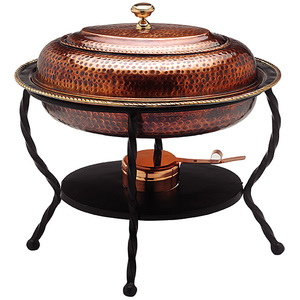 Chauffe-plat durable de qualité supérieure avec support de brûleur chauffe-plat en métal de chauffe-plats de buffet de conception martelée à la main - Product Image 3