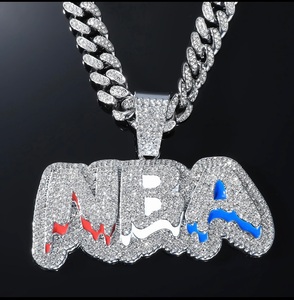 Bijoux pendentifs en diamant naturel moissanite personnalisés entièrement glacés pour bijoux unisexes en diamant taille ronde - Product Image 5