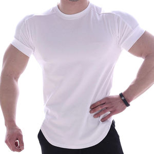 Camiseta ajustada de culturismo para hombre, camisetas de verano, ropa informal de manga corta, camiseta para hombre, Fitness, gimnasio, Fitness, deportes, algodón - Product Image 6