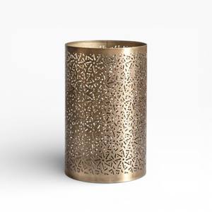 Bougeoirs en métal argenté hauts avec motif géométrique moderne à découpe croisée pour décoration contemporaine - Product Image 2