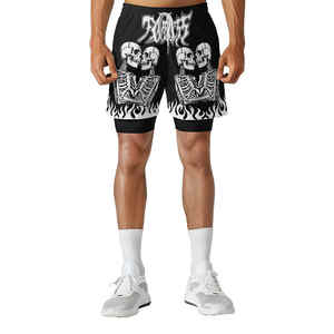 Dropshipping diseño de moda entrenamiento corto Club Run secado rápido hombres pantalones cortos ropa deportiva gimnasio desgaste Fitness correr 2 en 1 pantalones cortos Hombre - Product Image 1