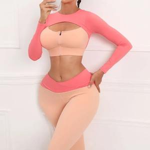 Vente en gros Ensemble de yoga sur mesure Ensemble de fitness 2 pièces de haute qualité pour femmes Ensemble legging et soutien-gorge de yoga avec logo personnalisé - Product Image 5